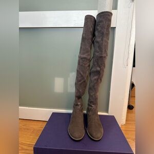 Genuine Stuart Weitzman Lowland Londra Gray Over-the-Knee Boots 7 M